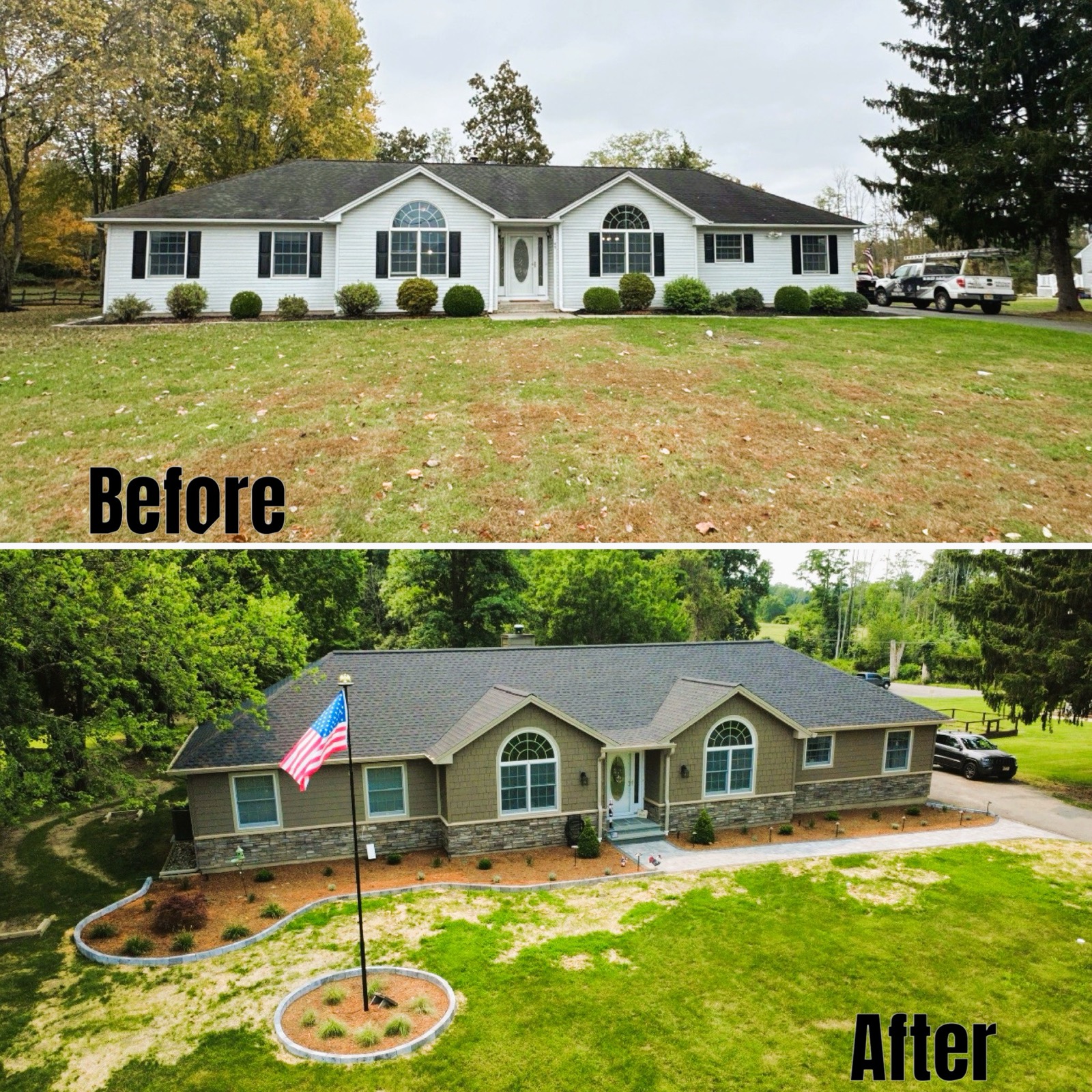 Full Exterior Remodel — Before & After